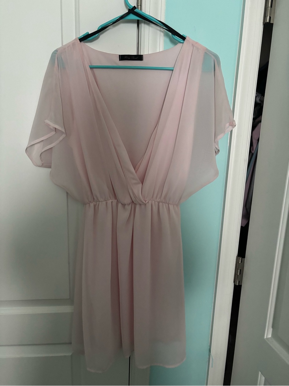 Pale Pink Chiffon Dress